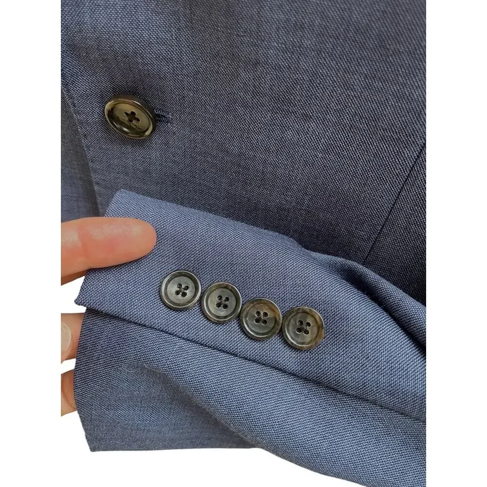 J Crew LUDLOW Slim-fit Suit Jacket, Italian Wool | Mens 36R, Heather Blue NWT